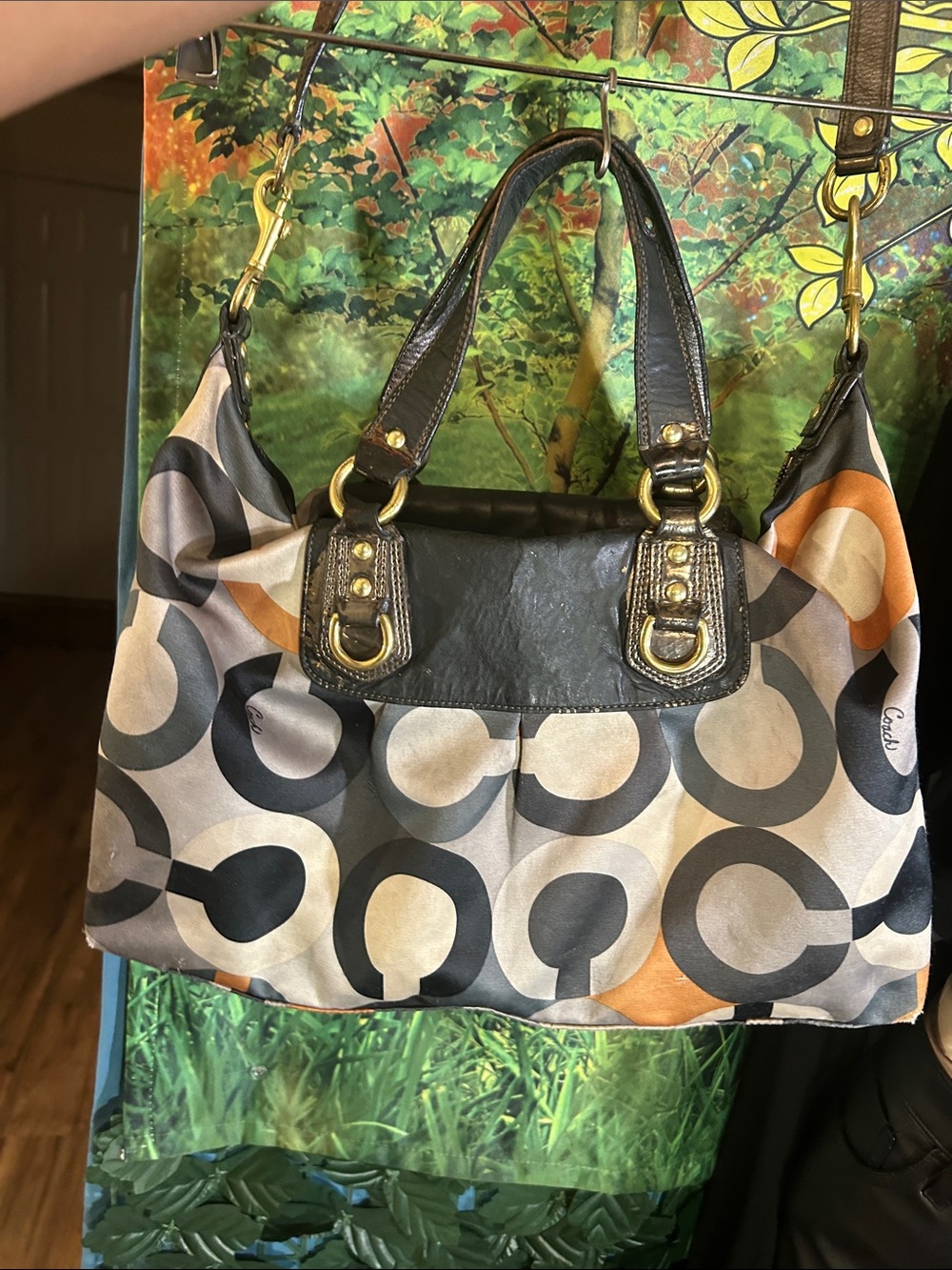 Coach Madison Graphic Multi Color Op Art Shoulder Bag:USED!VIEW ALL PICS B/4 Buy - Picture 6 of 13